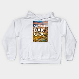 South Dakota Travel Poster Kids Hoodie